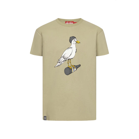 Derbe Herren T-Shirt Sturmmöwe – tea / lava smoke