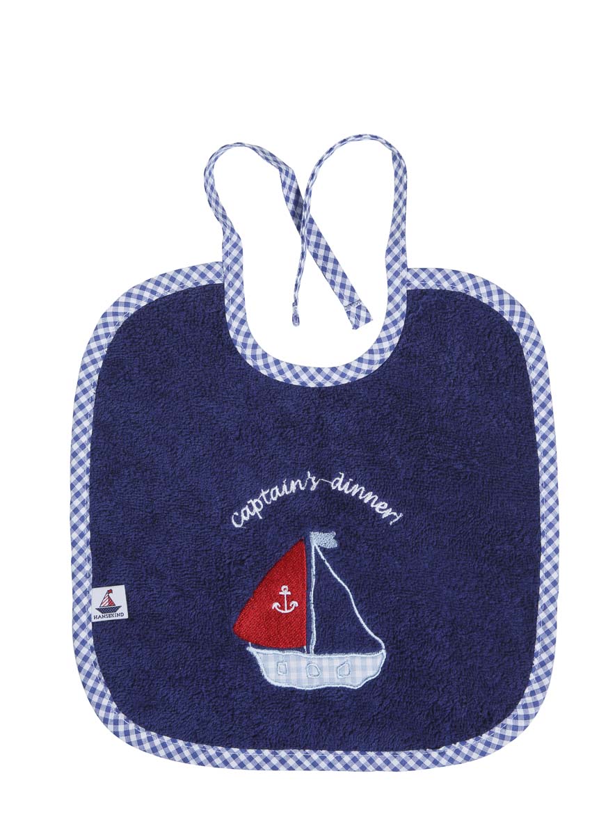 Hansekind Baby Unisex Frottee Lätzchen Captain`s Dinner