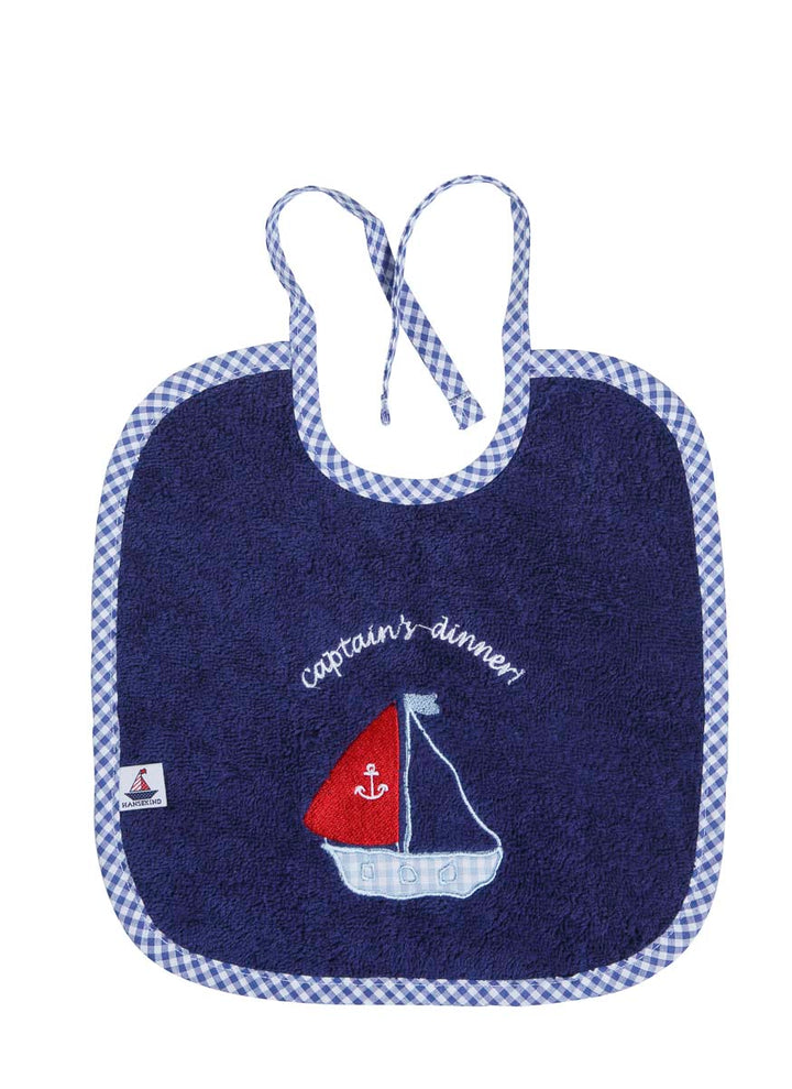 Hansekind Baby Unisex Frottee Lätzchen Captain`s Dinner