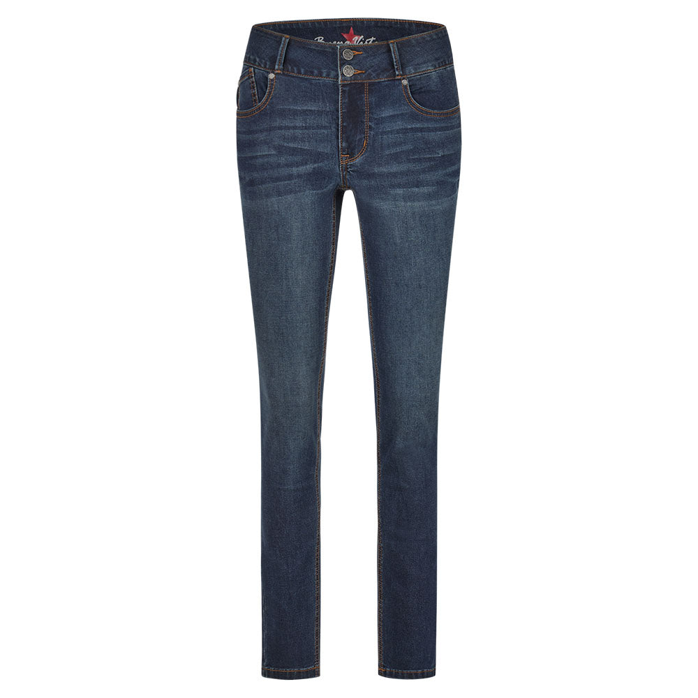 Buena Vista Damen Jeans Tummyless Stretch Denim - dark stone