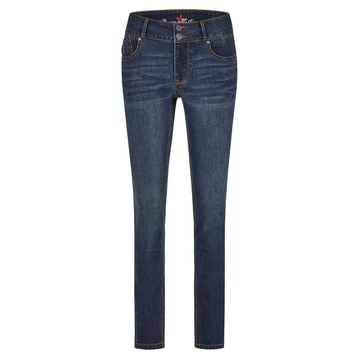 Buena Vista Damen Jeans Tummyless Stretch Denim - dark stone