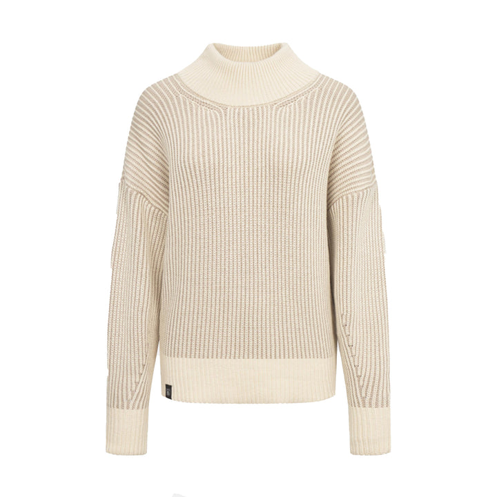 Derbe Damen Strickpullover Warmer Fisher – cobblestone/off white