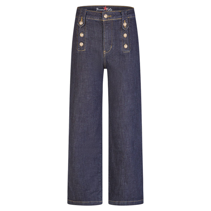 Buena Vista Damen Jeanshose Wide Leg Marine Stretch Denim