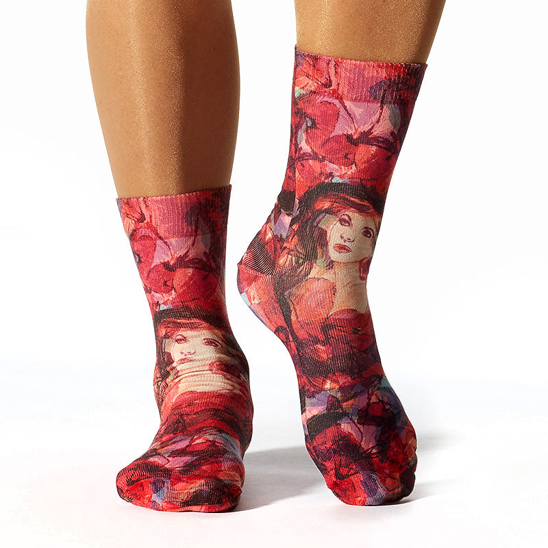 Wigglesteps Damen Socken RED WOMEN FACE