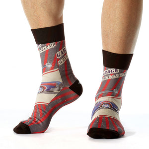 Wigglesteps Men Socks RED CAR