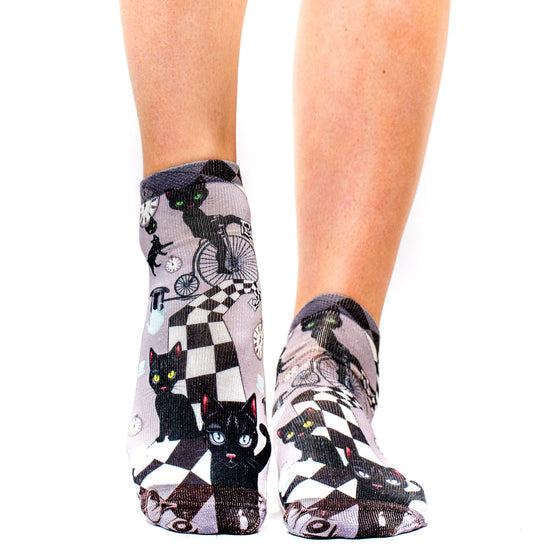 Wigglesteps Damen Sneaker CHESS CAT
