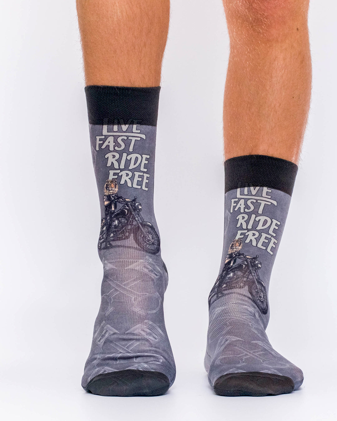 Wigglesteps Men Socks TIGER MOTOR RIDER