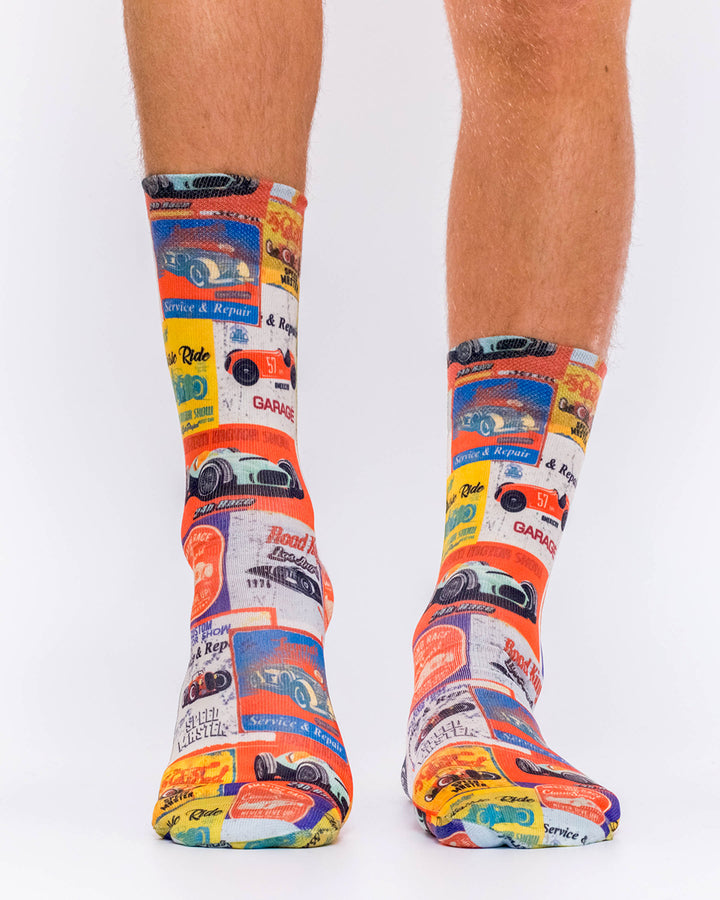 Wigglesteps Men Socks CLASSIC CAR RACE