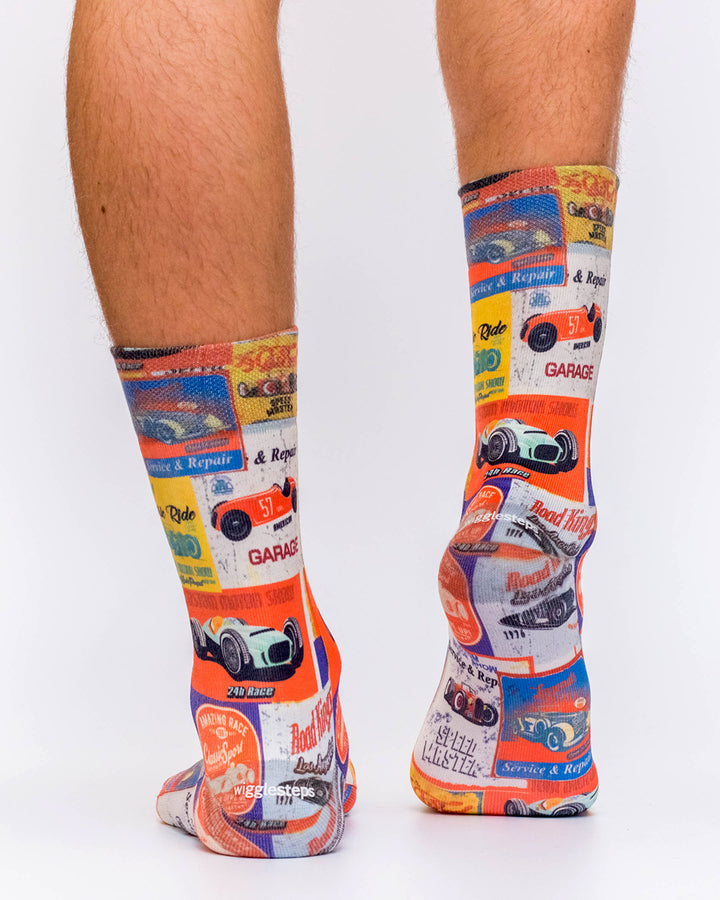 Wigglesteps Men Socks CLASSIC CAR RACE