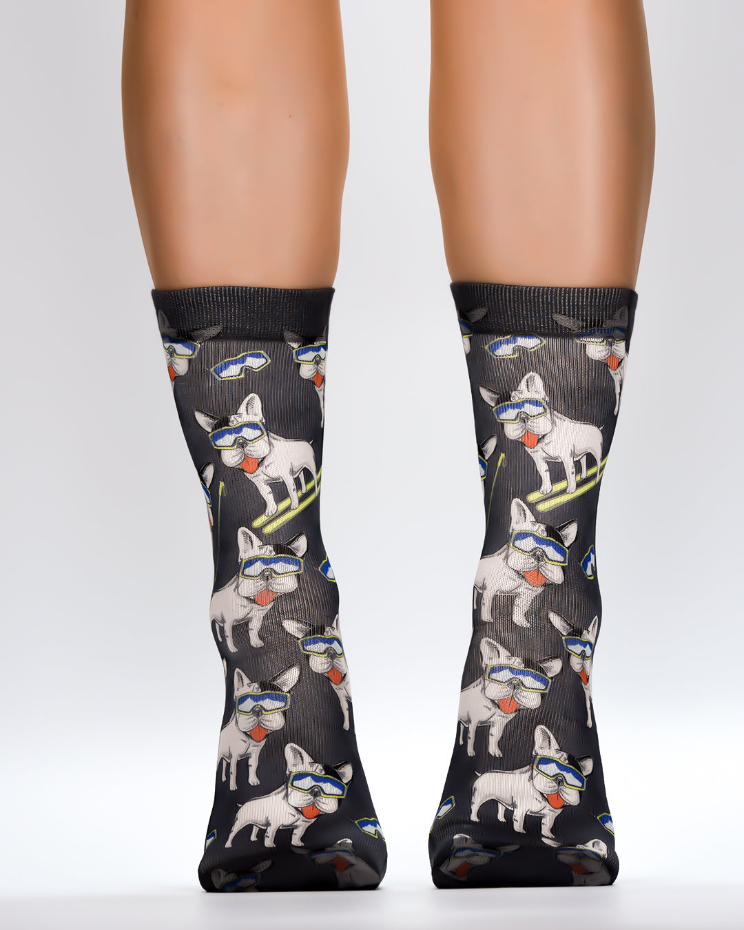 Wigglesteps Lady Socks SKIER DOG