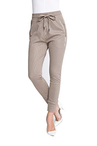 Zhrill Damen Joggpant Stoffhose Anzugshose Tapered Cropped Slim Fit Fabia