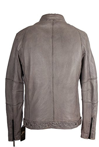 MAURITIUS Herren-Lederjacke Beat SV LVW grau