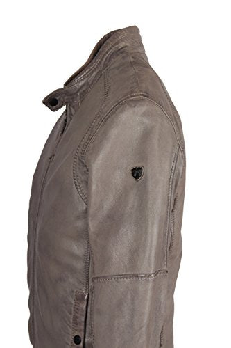 MAURITIUS Herren-Lederjacke Beat SV LVW grau