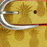 Vanzetti Damen Ledergürtel mit Ananas-Prägung V5429A6517