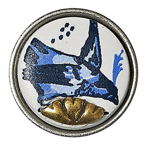 NOOSA Petite Chunk Delft Blue KAKIEMON white/blue/gold-ceramic/brass CPRF-9018-04