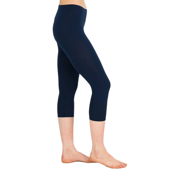 Blutsgeschwister Damen Capri Leggings Cropped Laune Legs-bleu de la mer