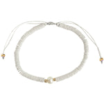 Timi Damen Armband Weißes Strandperlenarmband mit Perle