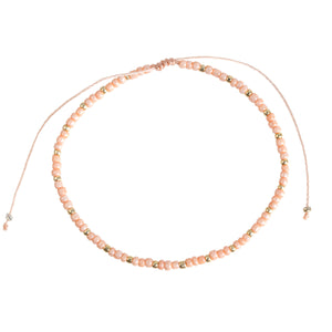 Timi Damen Armband zartes rosa & goldenes Perlenarmband