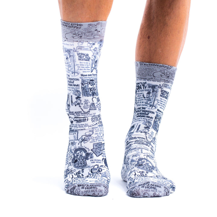 Wigglesteps Herren Socken B&W COMICS
