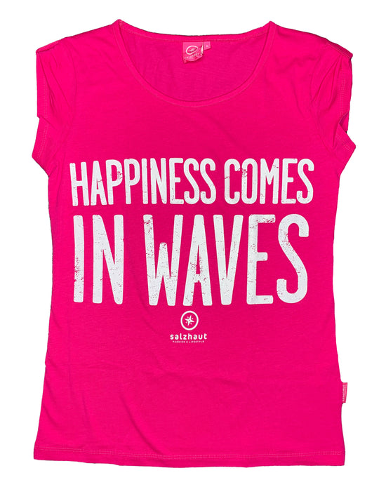 Salzhaut Damen T-Shirt "HAPPINESS COMES IN WAVES"