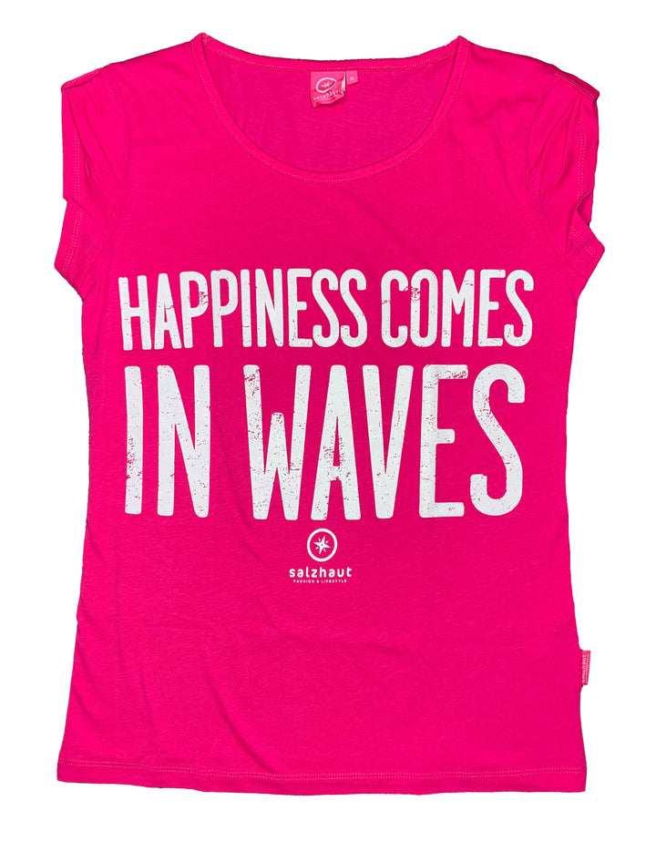 Salzhaut Damen T-Shirt "HAPPINESS COMES IN WAVES"