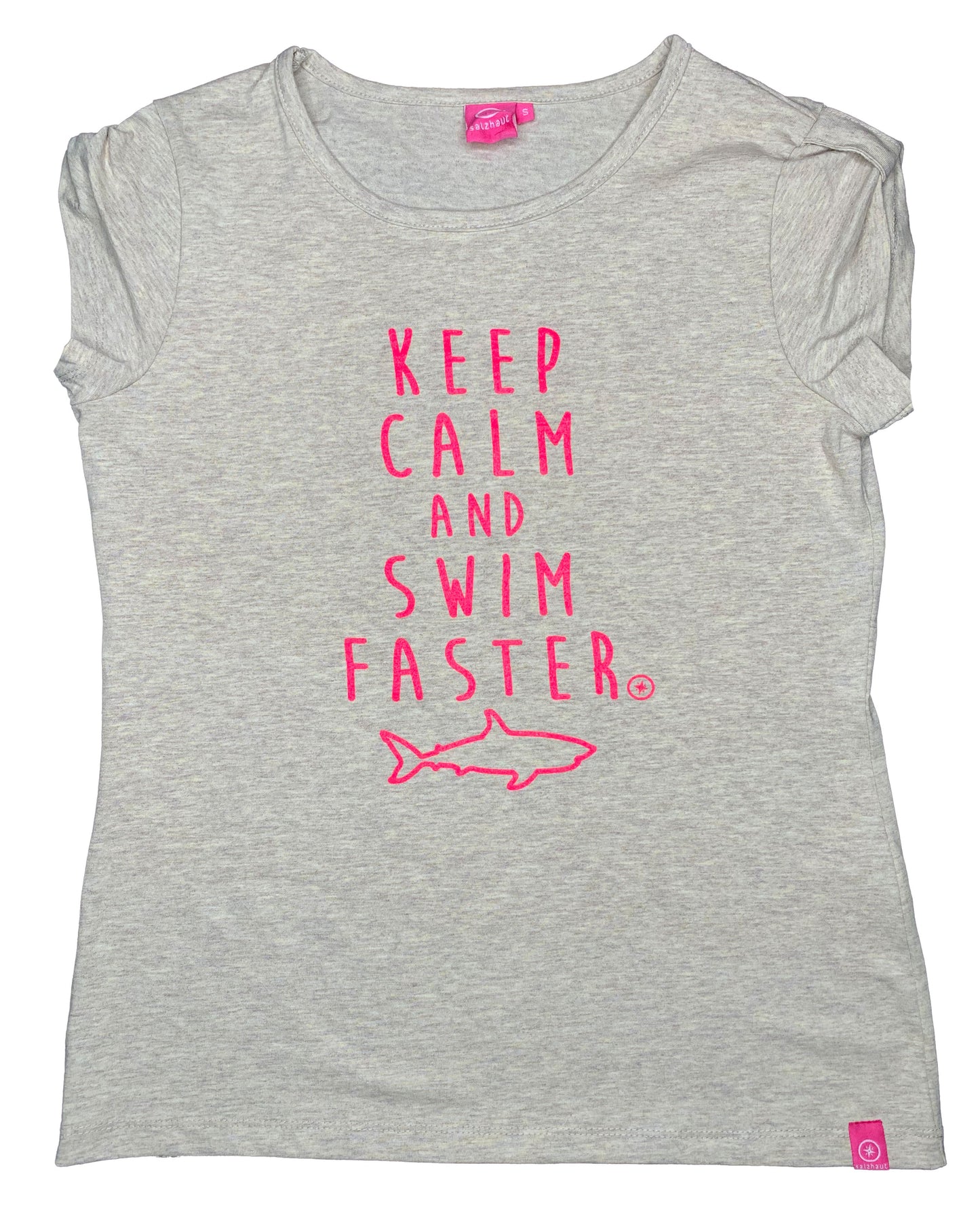 Salzhaut Damen T-Shirt "KEEP CALM AND SWIM FASTER"