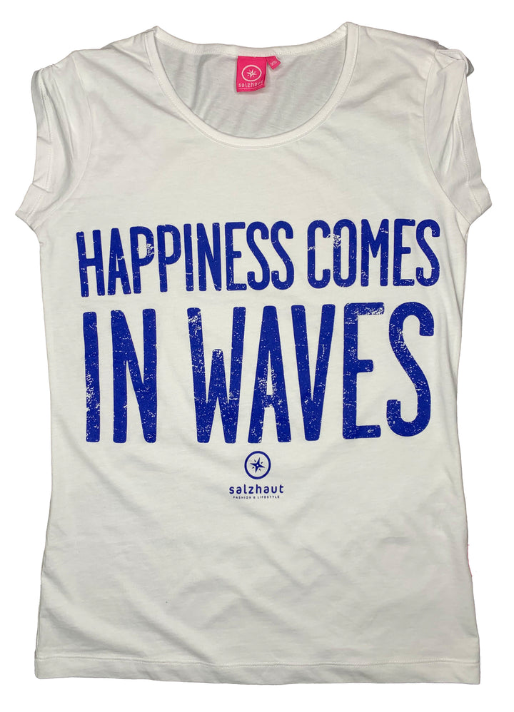 Salzhaut Damen T-Shirt "HAPPINESS COMES IN WAVES"