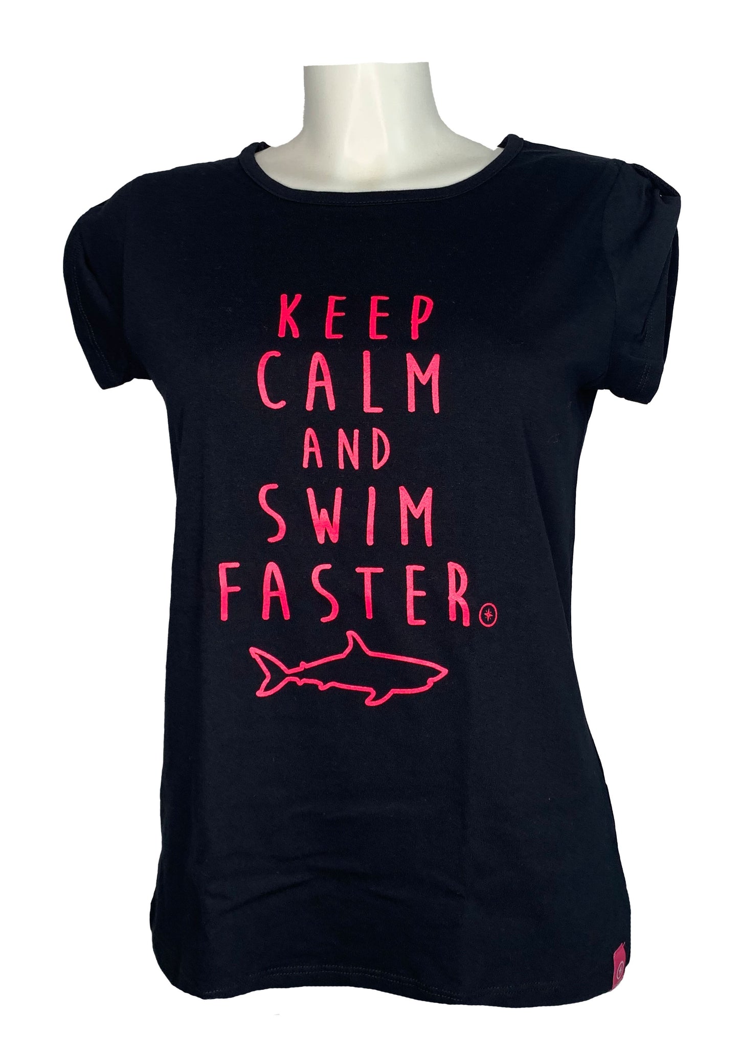 Salzhaut Damen T-Shirt "KEEP CALM AND SWIM FASTER"