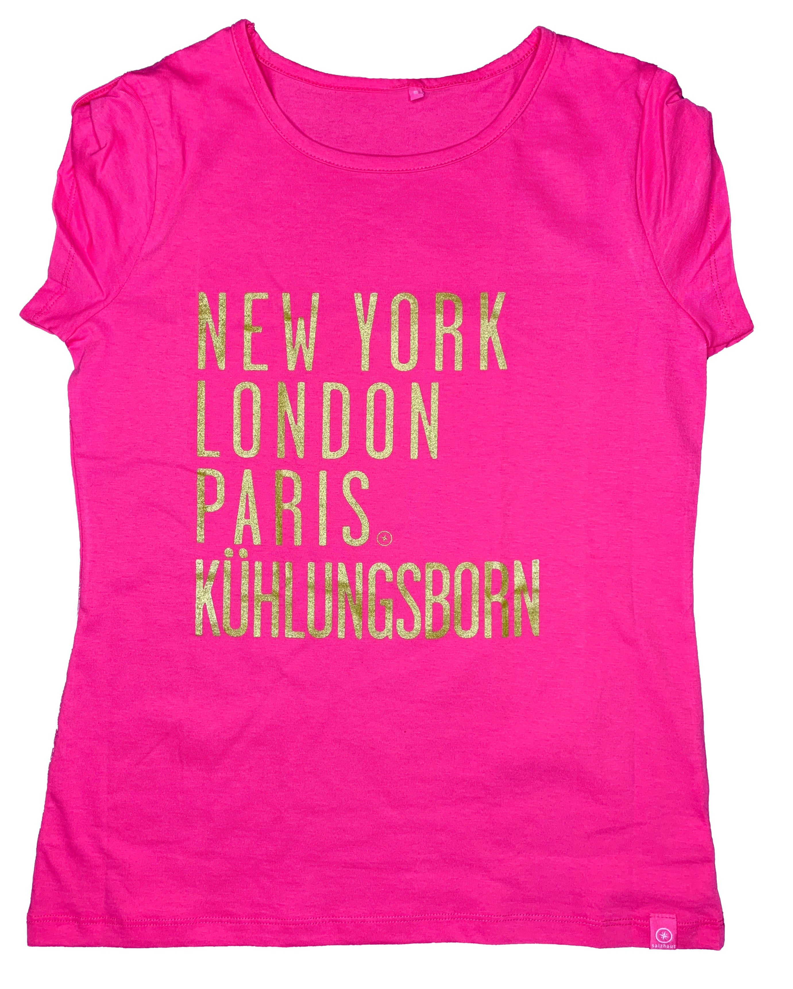 Salzhaut Damen T-Shirt "NEW YORK LONDON PARIS KÜHLUNGSBORN"