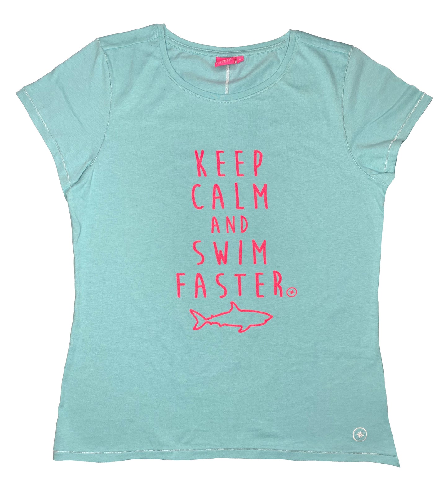 Salzhaut Damen T-Shirt "KEEP CALM AND SWIM FASTER"