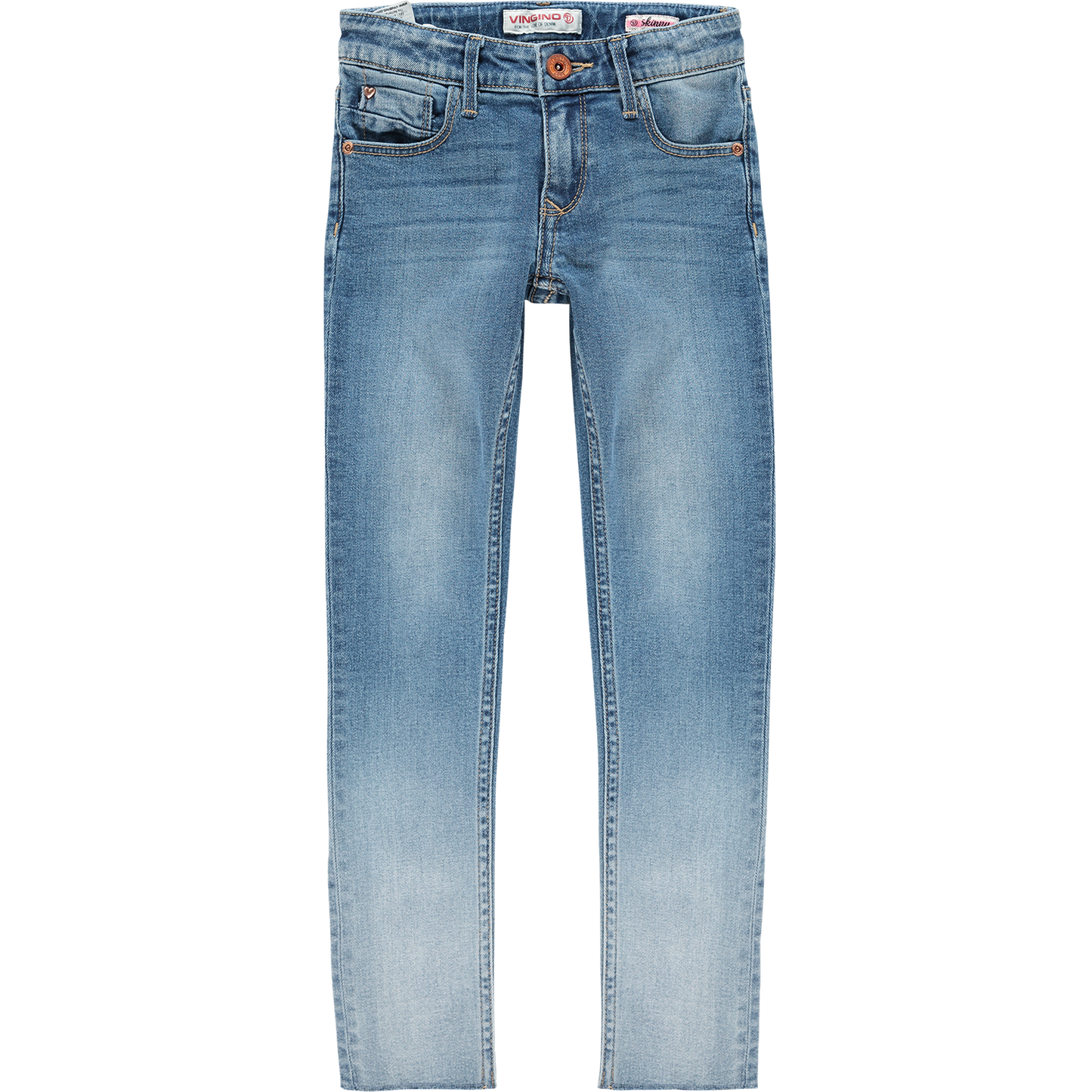 Vingino Mädchen Jeans Amia Bleach Skinny Cropped