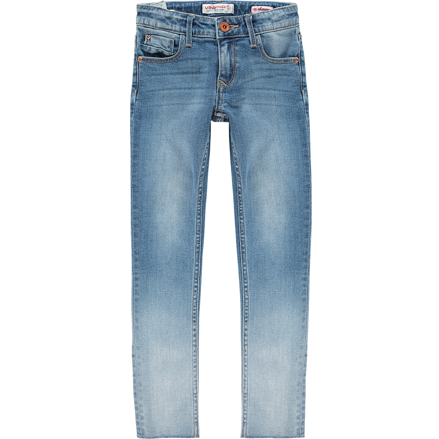 Vingino Mädchen Jeans Amia Bleach Skinny Cropped
