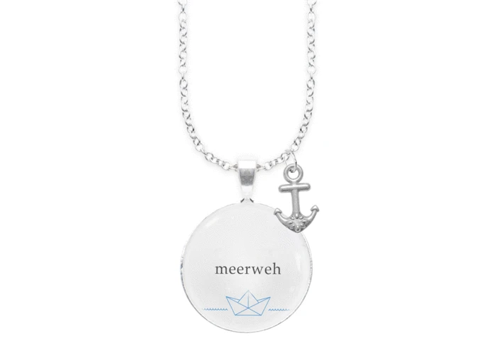 Spruchketten BY LIEBLICHKEITEN mit Charm Anker: meerweh