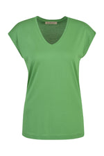 Smith and Soul Damen Top V-neckline - irish green