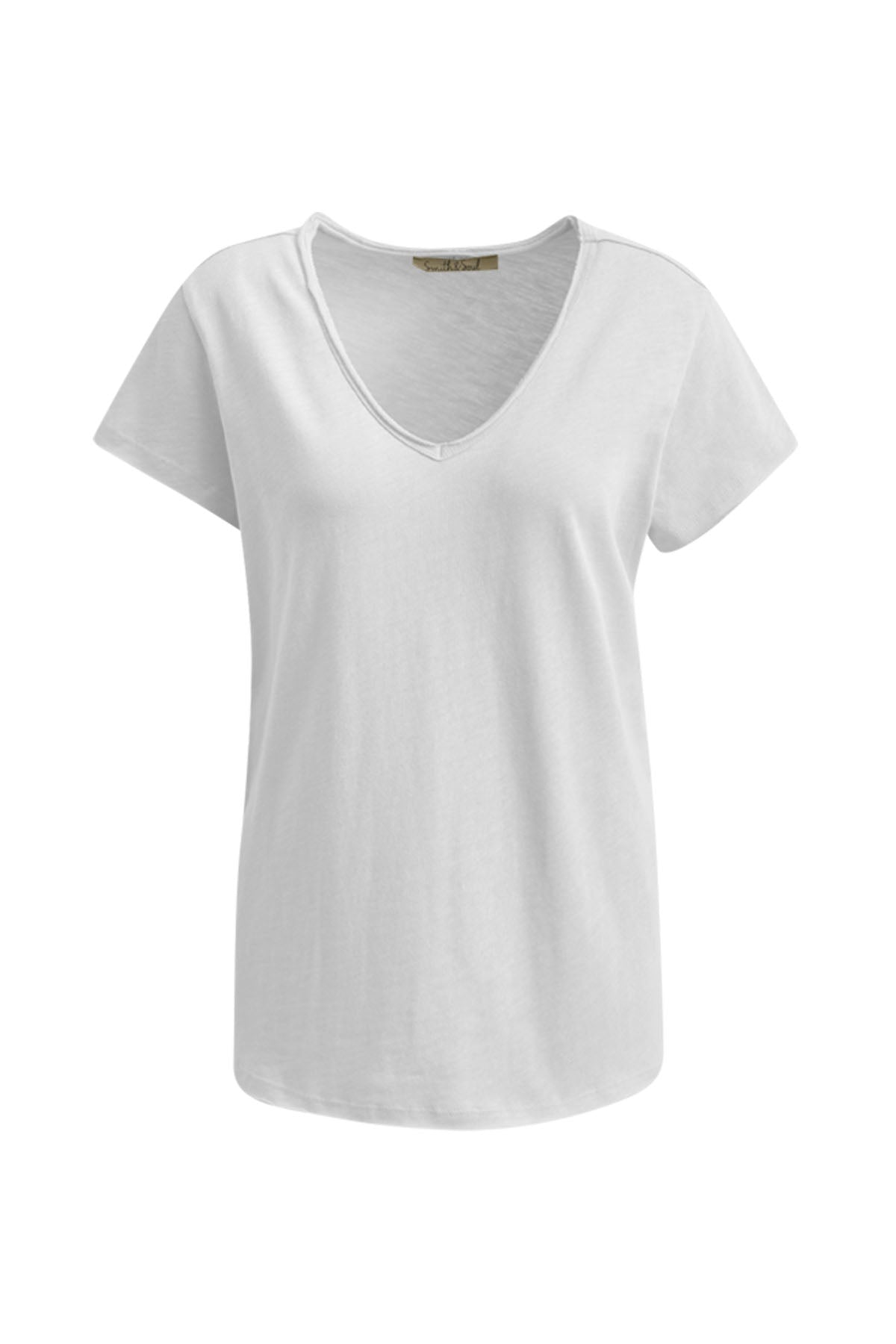 Smith & Soul Damen Basic T-Shirt V-neck