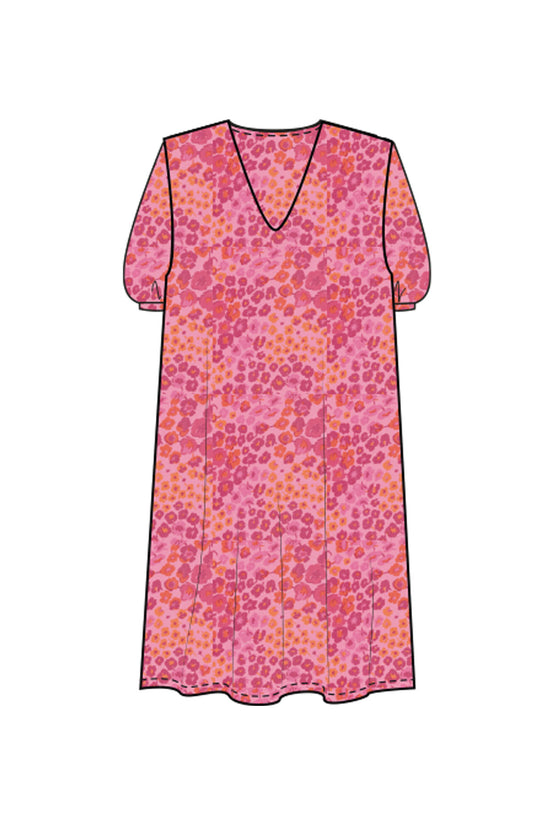 Smith & Soul Damen Kleid Short Flowing orchid print