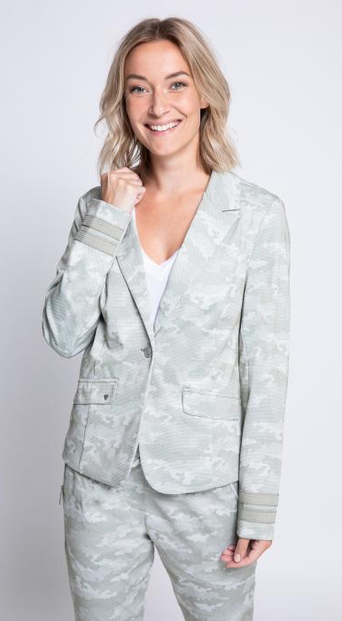 Zhrill Damen Blazer Anzugjacke Elegant Slim Fit Betsy green