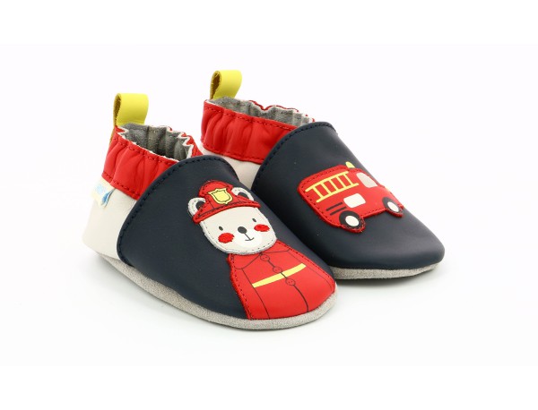 ROBEEZ Baby Boy Hausschuhe/Krabbelschuhe Fireman