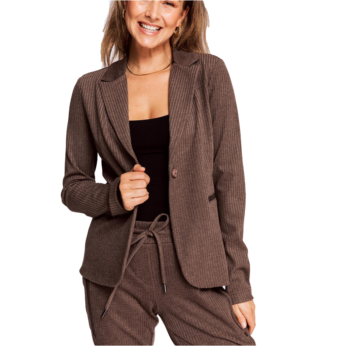 Zhrill Damen Cord-Kurzblazer SALMA brown - N2198